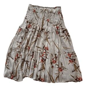 AllSaints Floral Tiered Midi Skirt Size 10